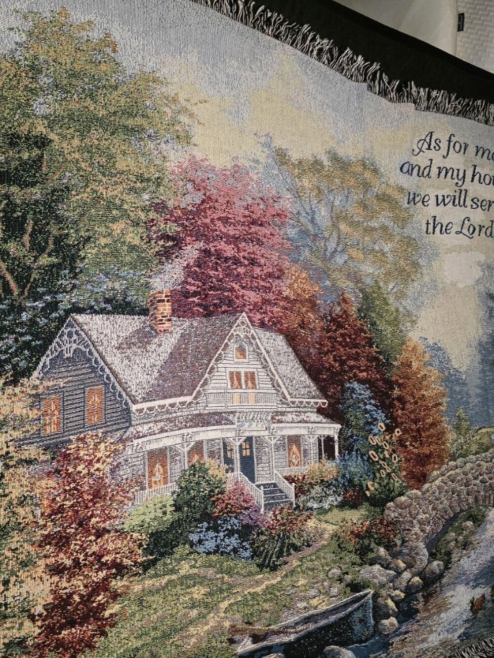 As For me and My House we will Serve the Lord Tapestry Throw 48 X 70-Inch
